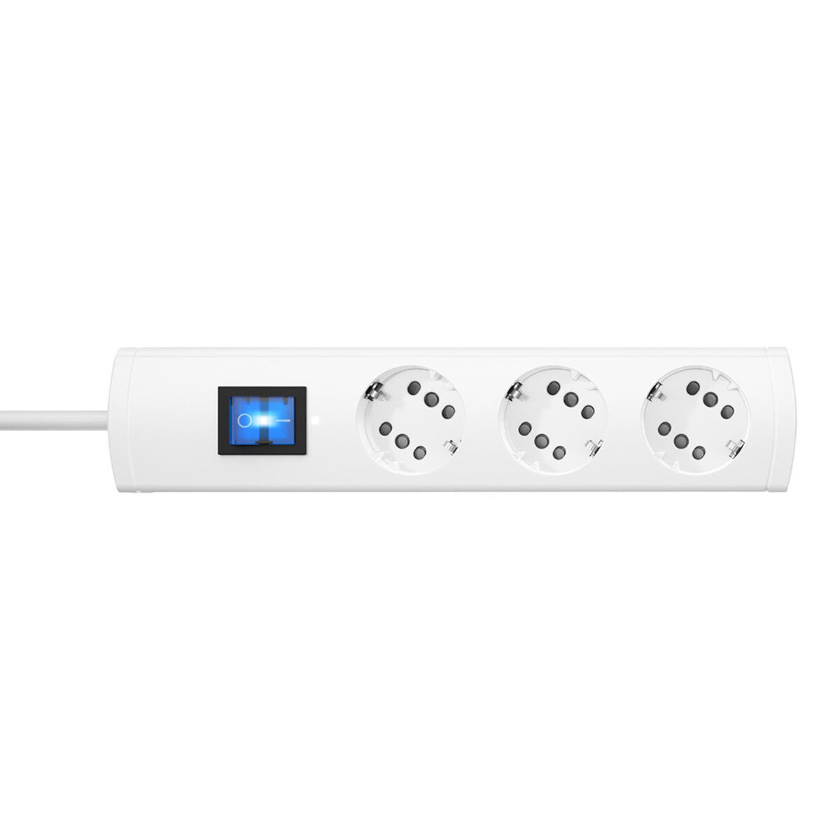 Ellist 3 Schuko-uttag med brytare Kopp Duoversal Plus 3600 W (1,4 m)