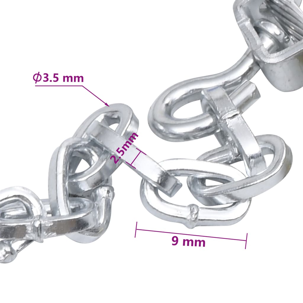 vidaXL Snökedjor till bil 2-pack 9 mm KN120 - 8