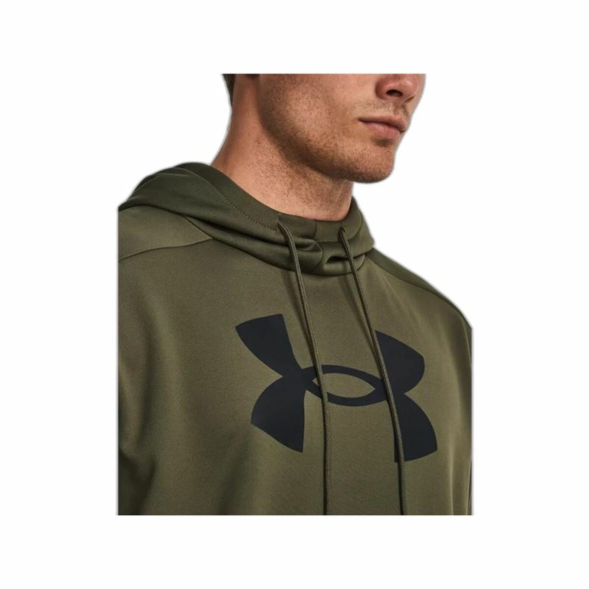 Tröja med huva Herr Under Armour Fleece Big Logo Oliv - 5