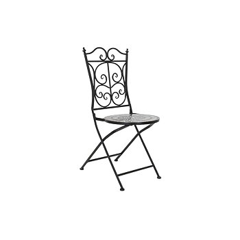 Kerti szék DKD Home Decor Svart Keramik Multicolour Smide (39 x 50 x 93 cm)
