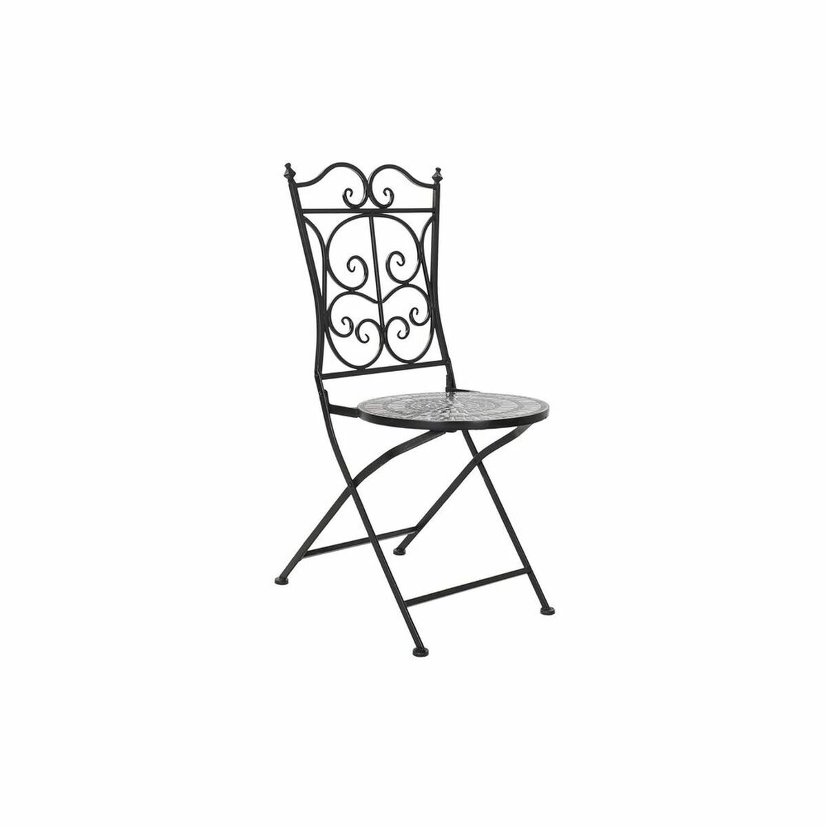 Kerti szék DKD Home Decor Svart Keramik Multicolour Smide (39 x 50 x 93 cm) - 10