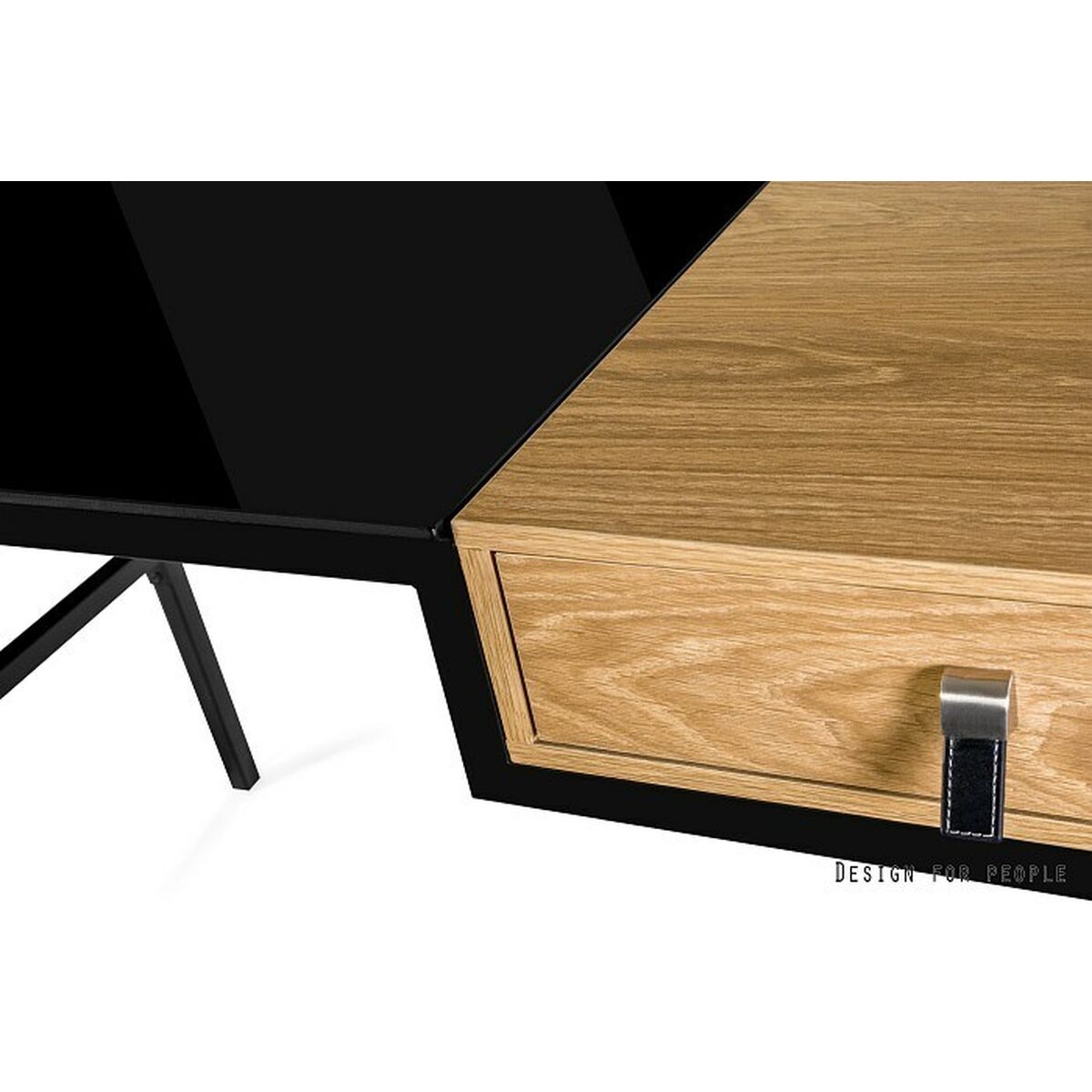 Skrivbord Unique LESTE JSBG-142-1 Svart Stål 120 x 76 x 60 cm - 2