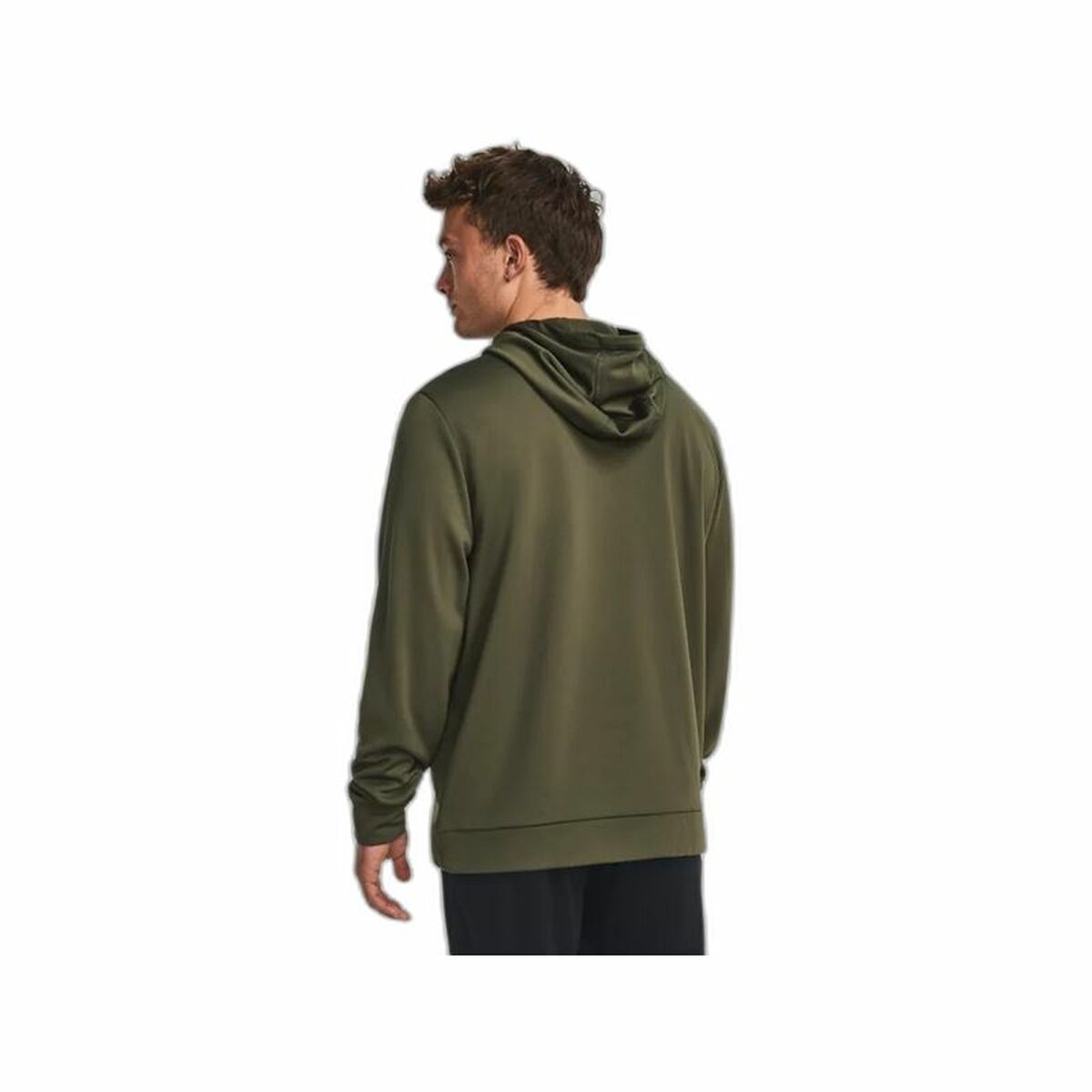 Tröja med huva Herr Under Armour Fleece Big Logo Oliv - 4
