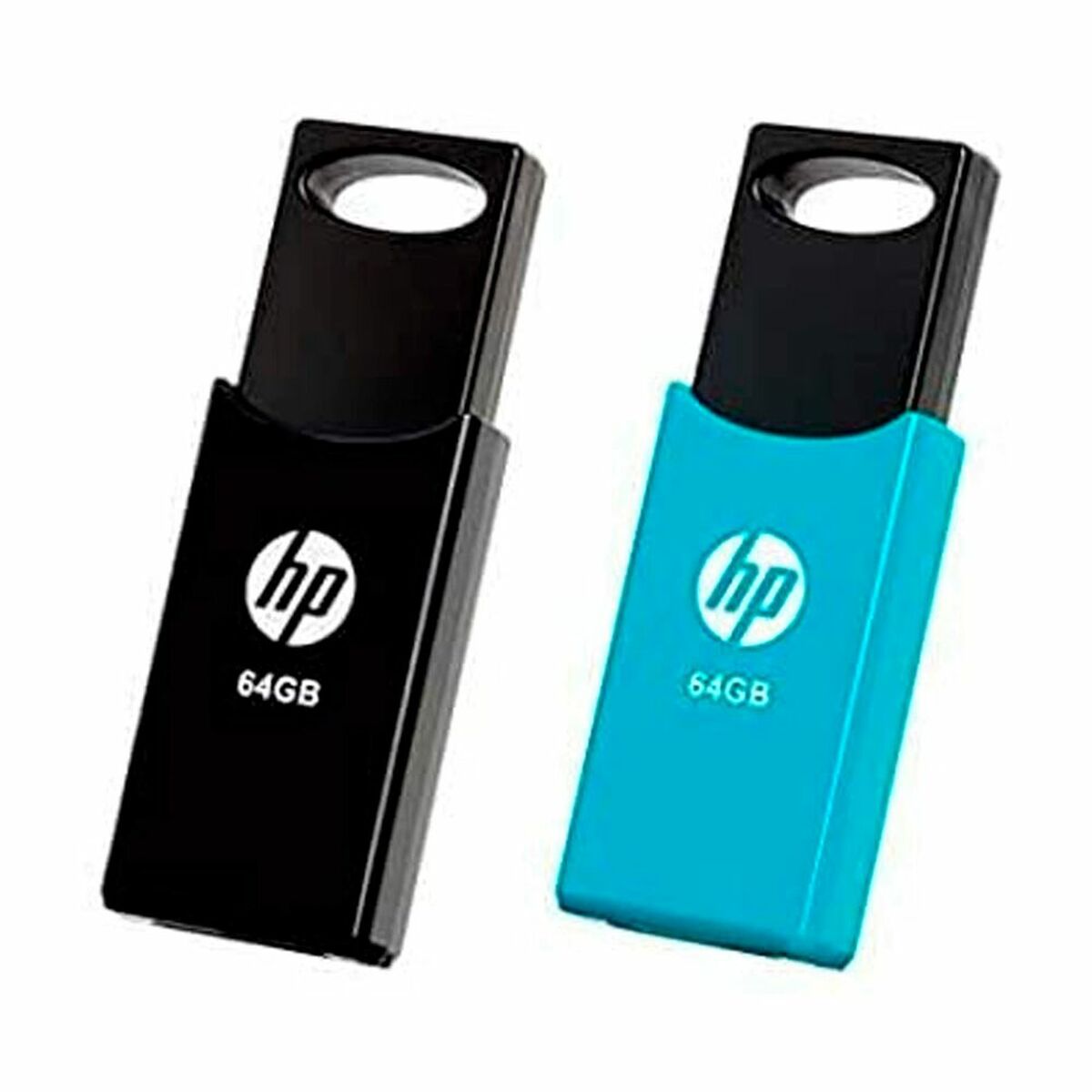 USB-minne HP 4712847099760 USB 2.0 64GB 2 antal Svart 64 GB - 2
