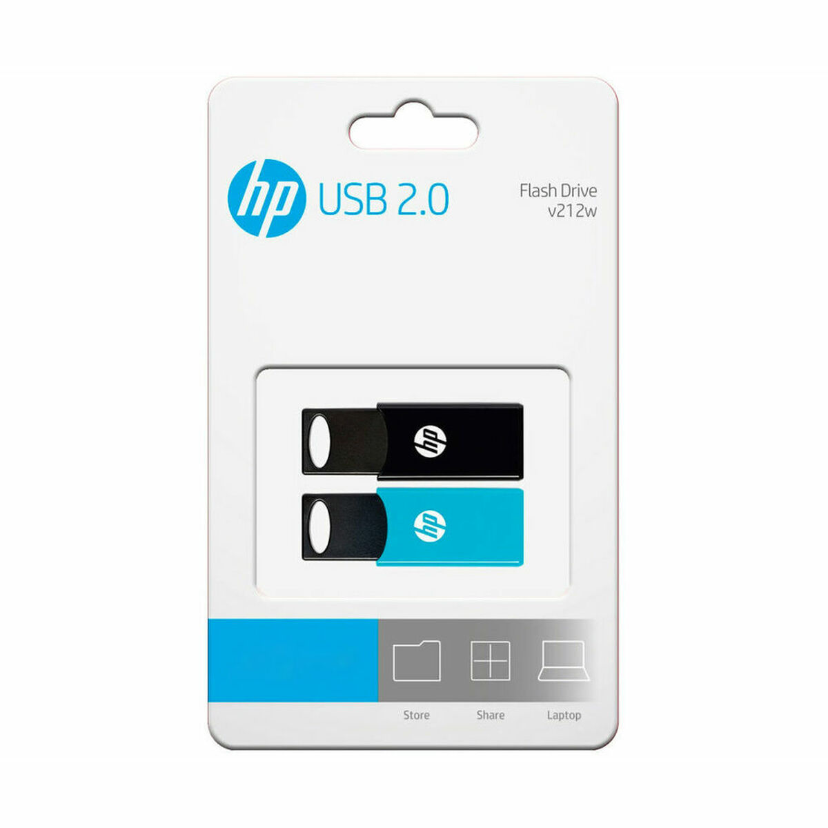 USB-minne HP 4712847099760 USB 2.0 64GB 2 antal Svart 64 GB