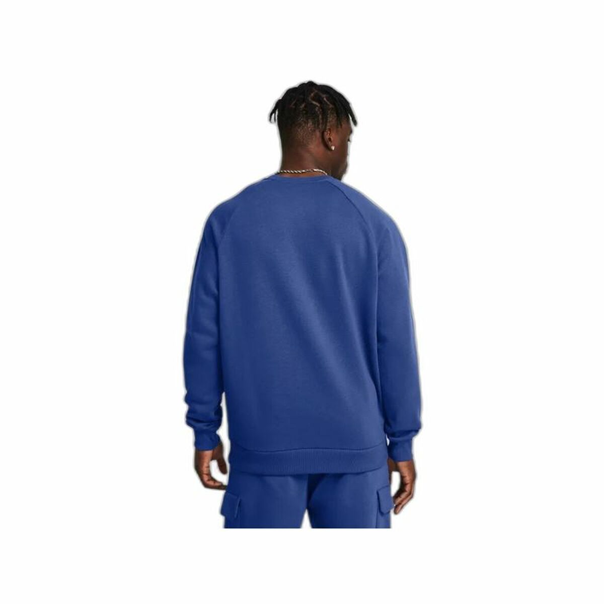 Tröja utan huva Herr Under Armour Rival Fleece Crew Blå - 4
