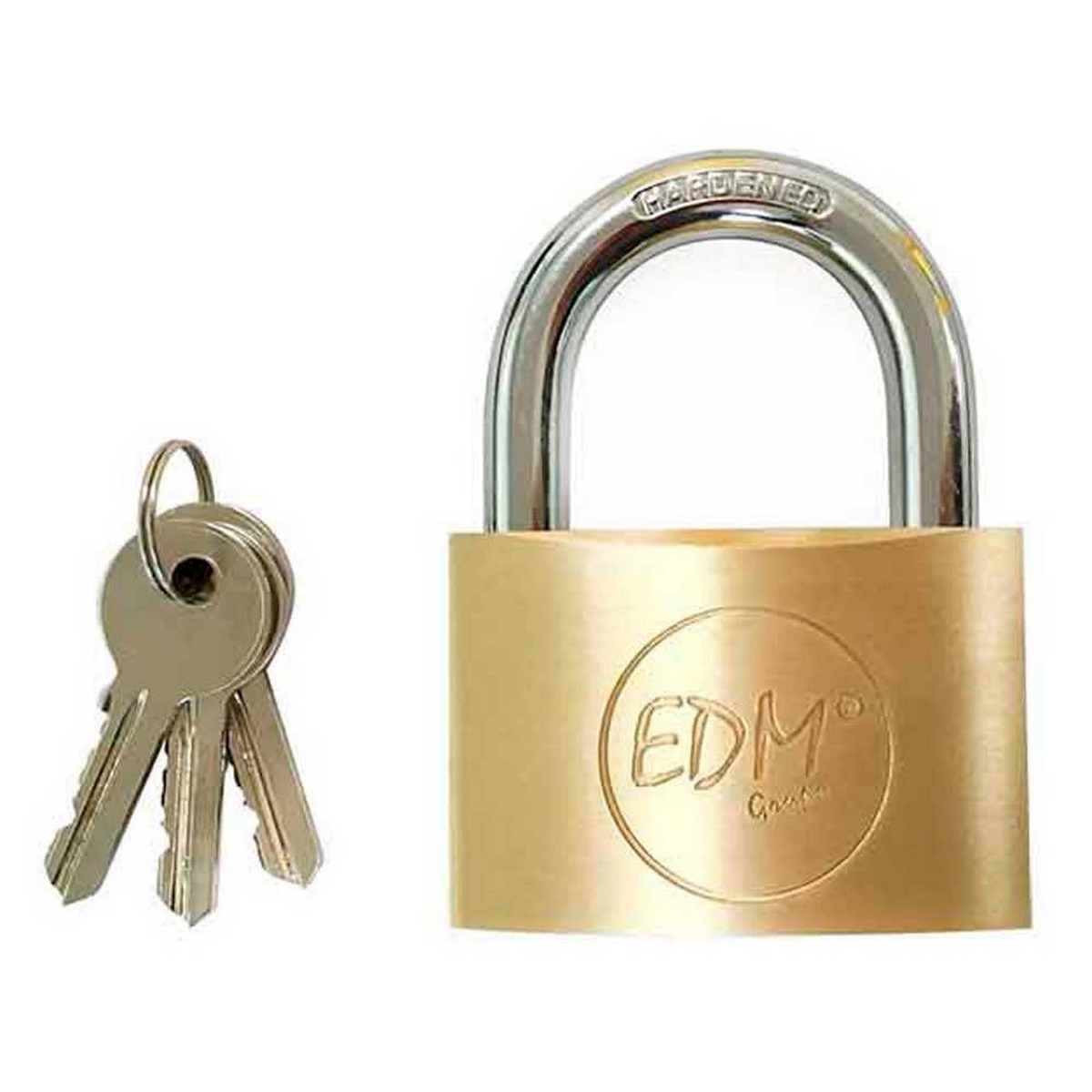 Hänglås med nyckel EDM 85209 Mässing Båge 40 x 23 mm
