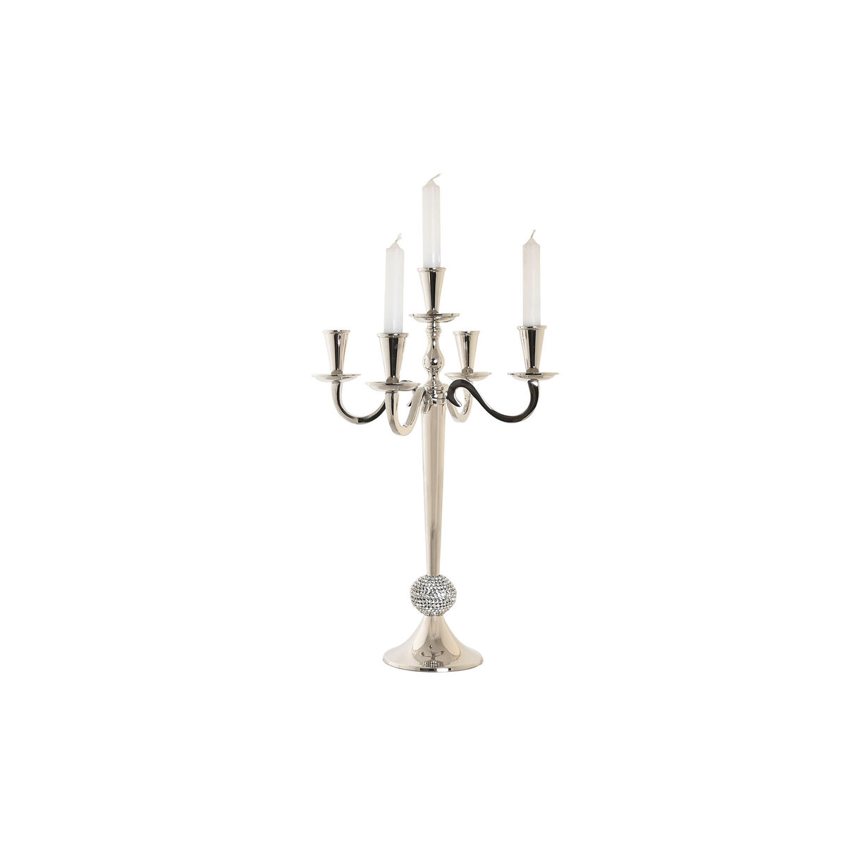 Kandelaber DKD Home Decor Silvrig Akryl Aluminium Kromad 30 x 30 x 47 cm - 4