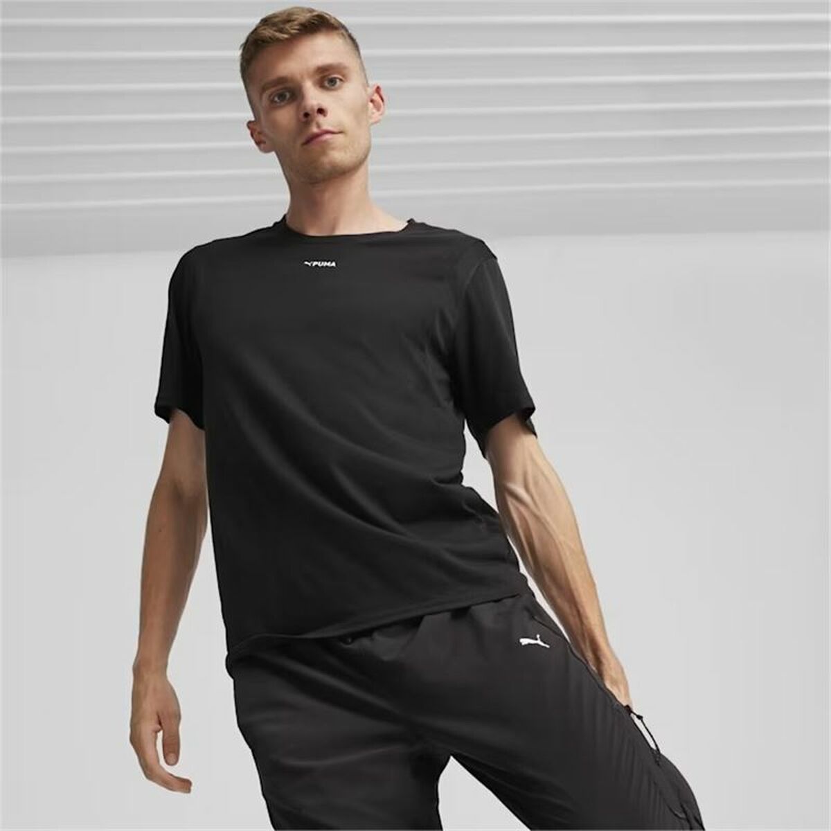 T-shirt med kortärm Herr Puma FIT Triblend Svart - 3