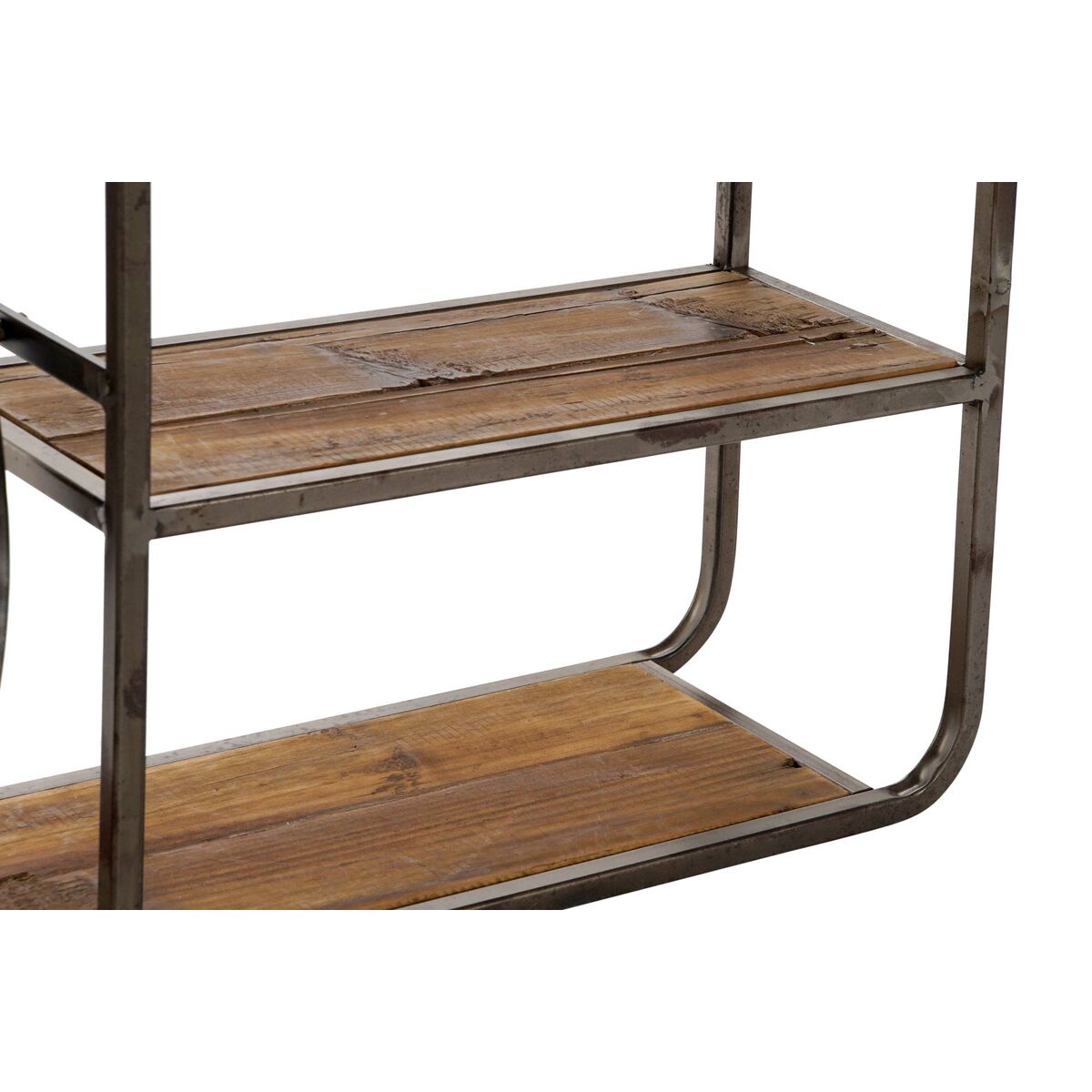 Bokhylla DKD Home Decor Svart Mörkbrun Trä Metall Speglar 73 x 19 x 50 cm - 7