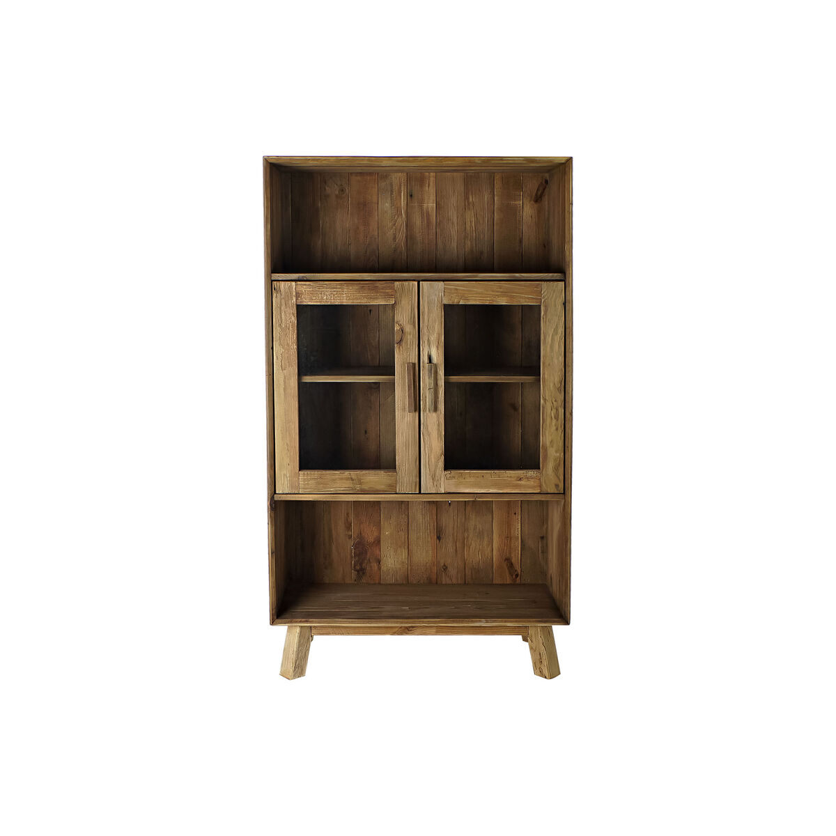 Bokhylla DKD Home Decor Glas Naturell Återvunnet Trä 4 Hyllor (90 x 40 x 160 cm) - 3