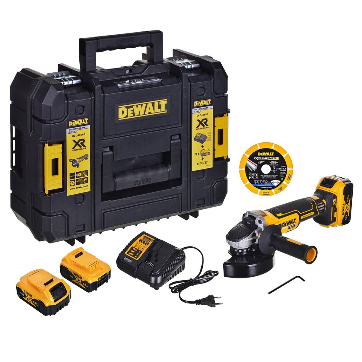 Vinkelslip Dewalt DCG405P3 18 V 125 mm