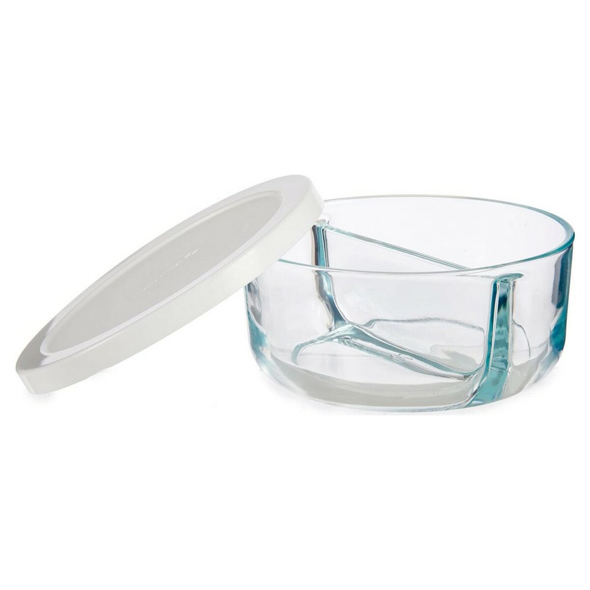 Lunchlåda Pasabahce 530683-1113225 Vit Transparent Glas 2 Fack - 2