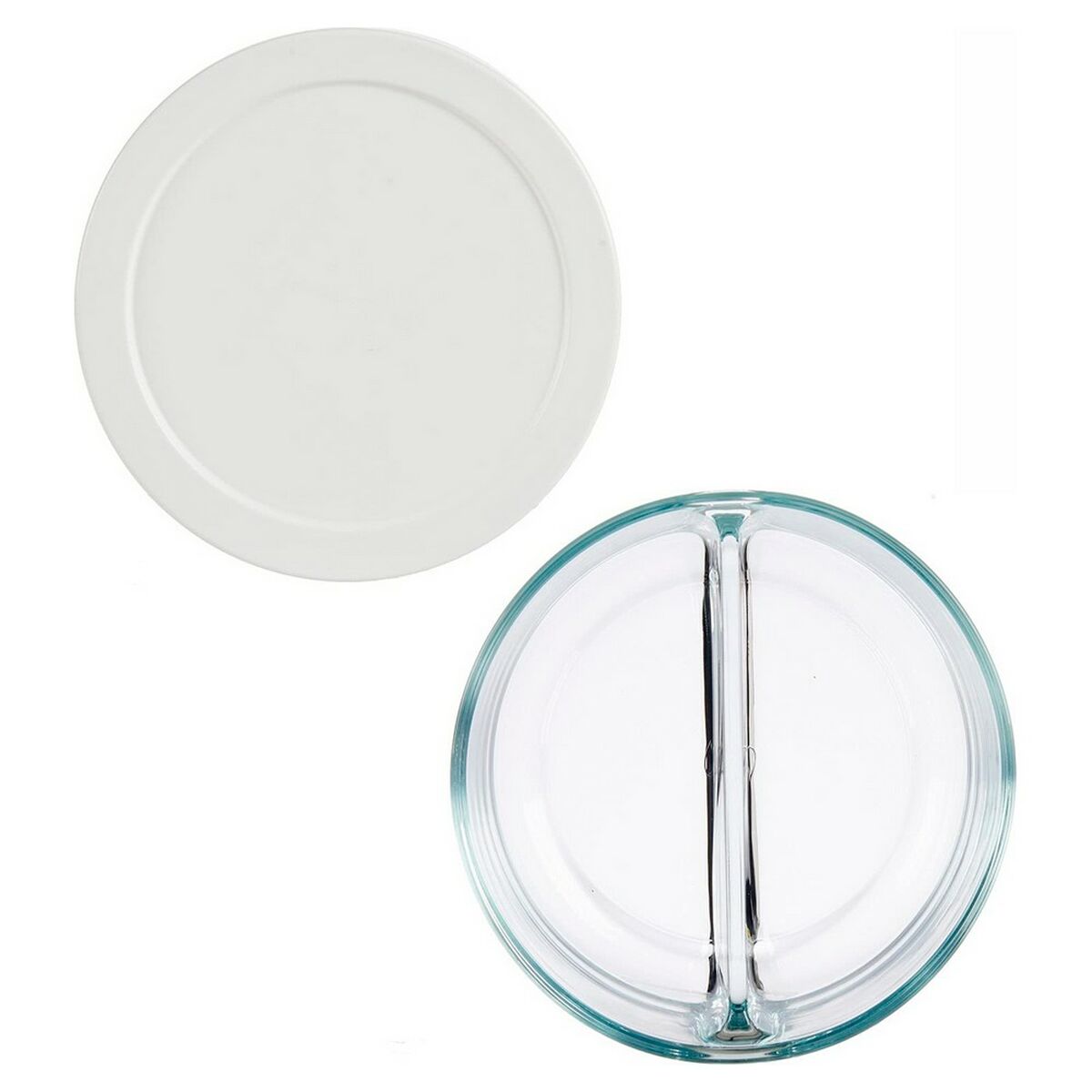Lunchlåda Pasabahce 530683-1113225 Vit Transparent Glas 2 Fack - 3