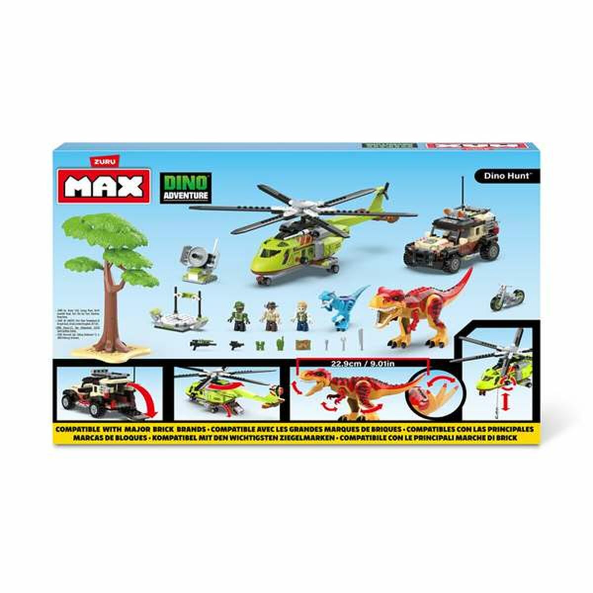 Byggspel + figurer Zuru Max Dino 33 x 48,3 x 7,6 cm 592 Delar - 4