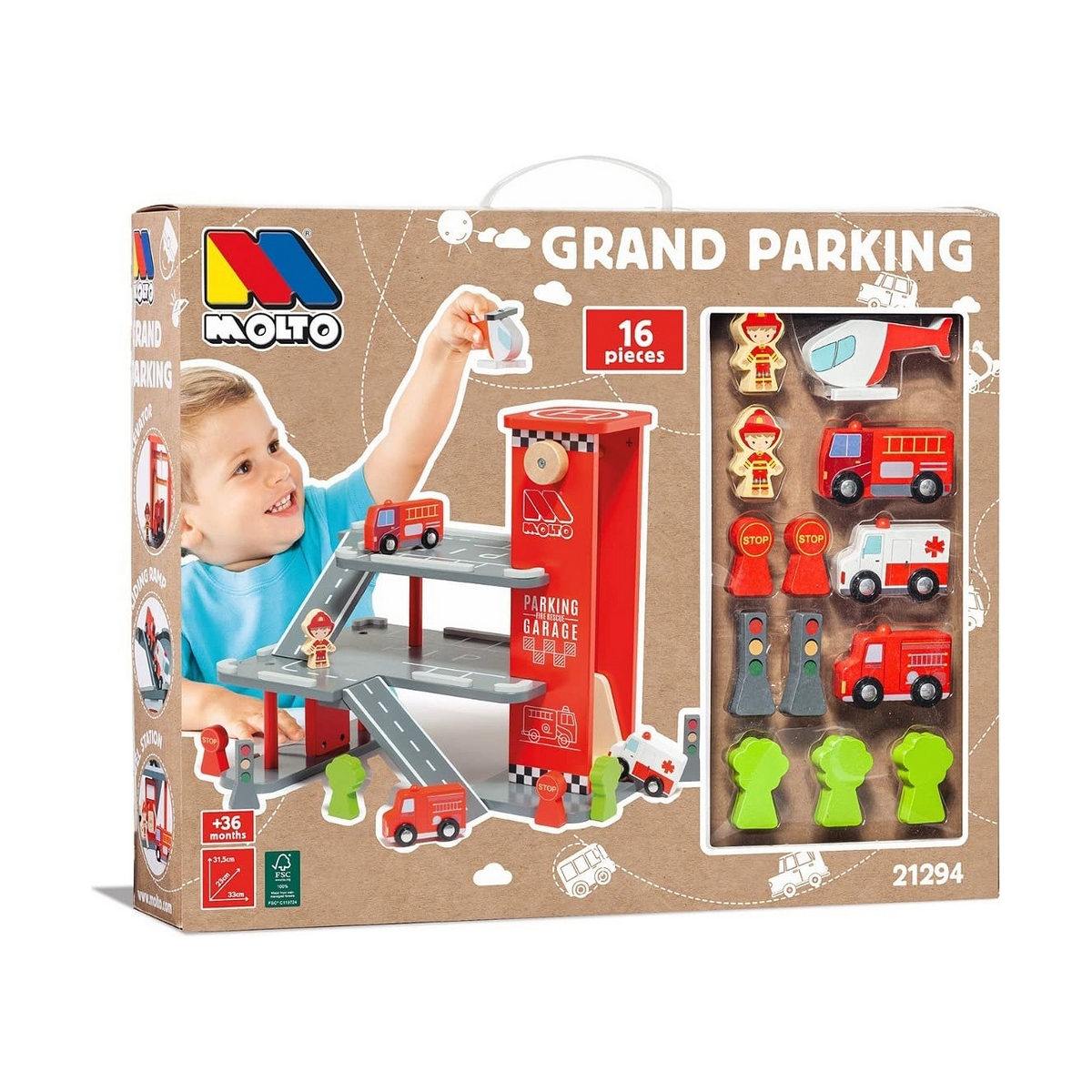 Parkeringsgarage med fordon Moltó Grand Parking 16 Delar - 5