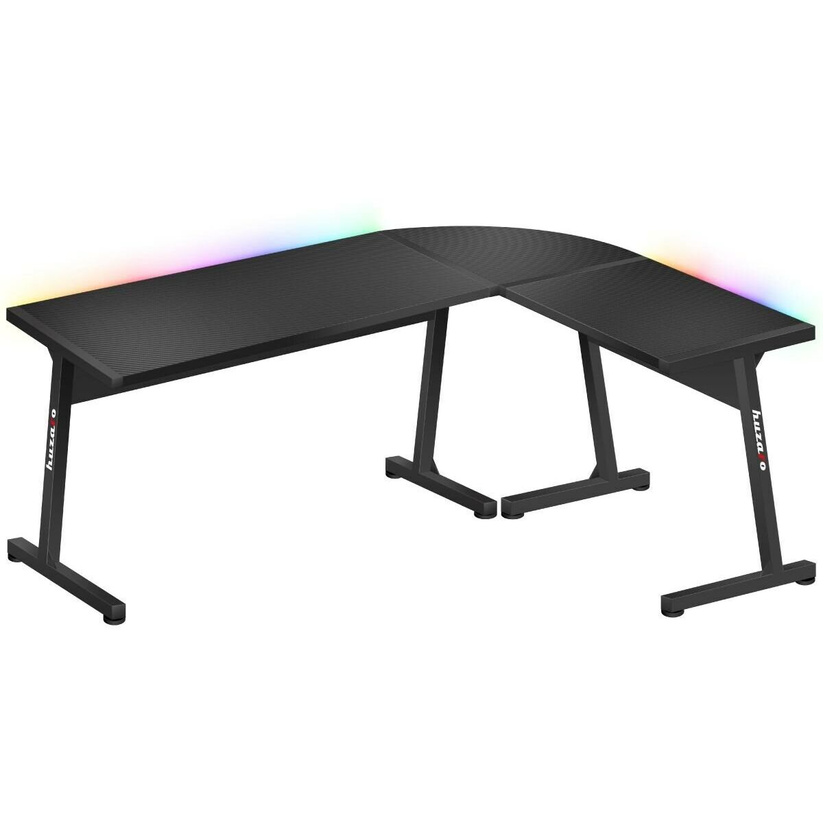 Skrivbord Gaming Huzaro HZ-Hero 6.0 Black RGB Svart Stål Kolfiber 147 x 74 x 112 cm - 3