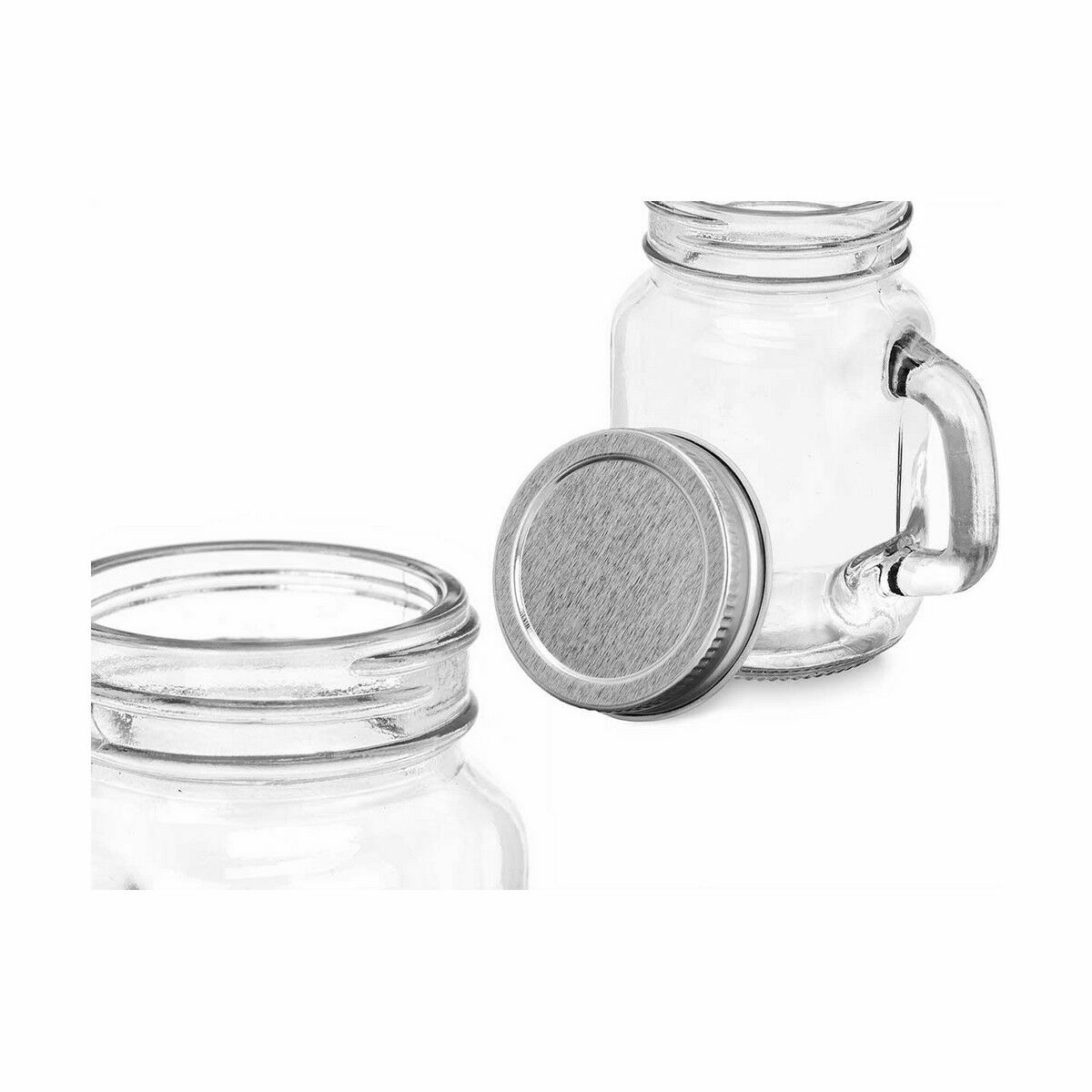 Kanna Med handtag Silvrig Metall 120 ml 5 x 8,5 x 7 cm (48 antal) - 3