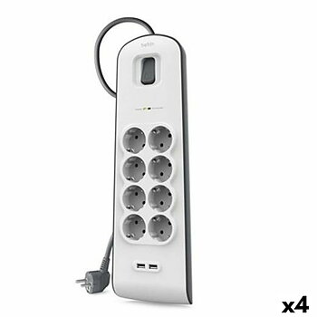 Förgreningslist 8 Tomas med Brytare Belkin