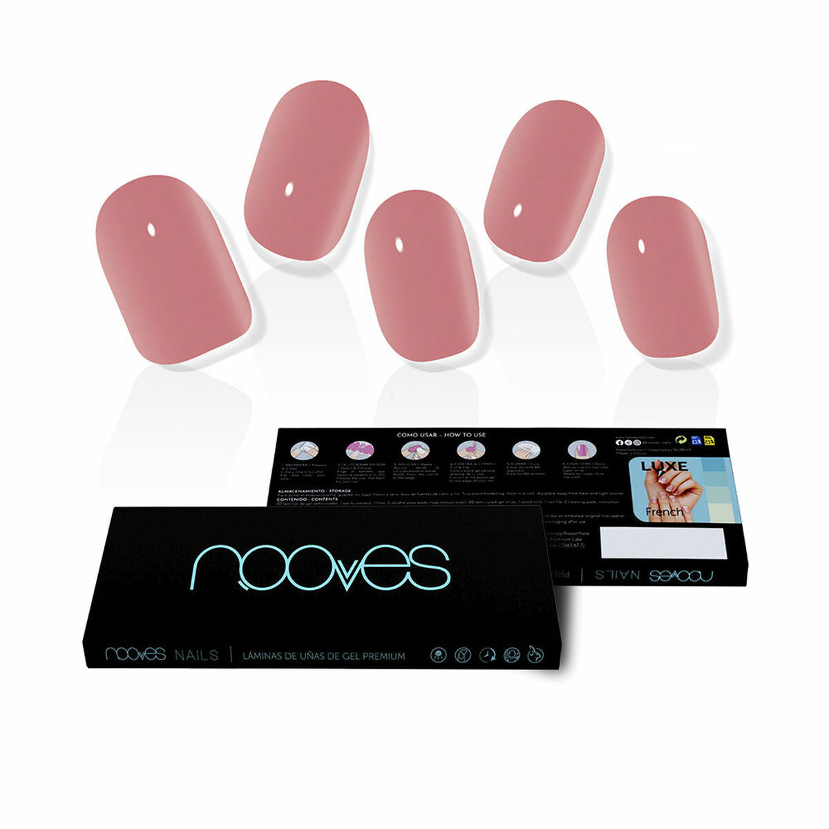 Lösnaglar Nooves Rosa Gel