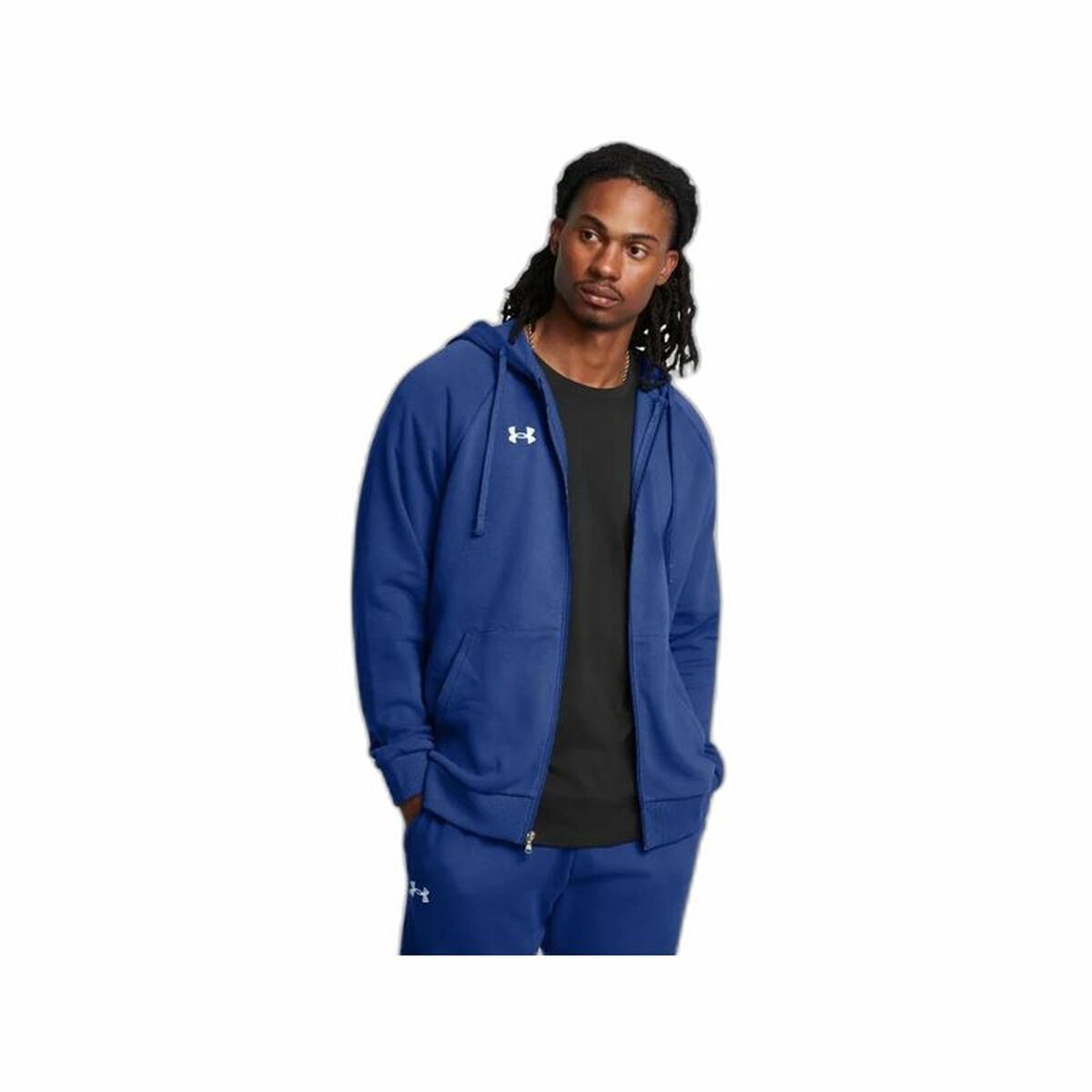 Tröja med huva Herr Under Armour Rival Fleece Fz Blå - 3