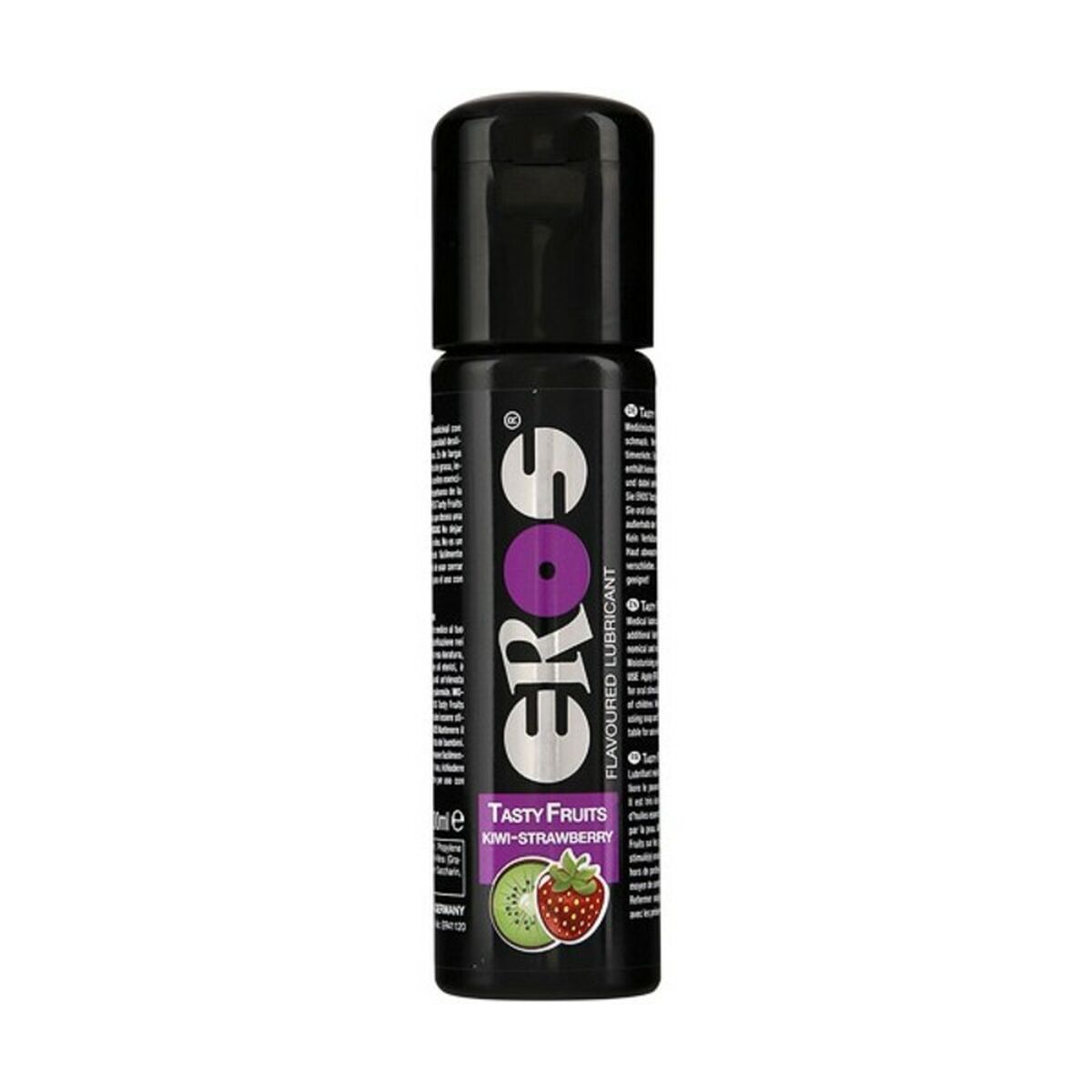 Slide Vattenbaserat Glidmedel Eros Jordgubbe Kiwi 100 ml - 2