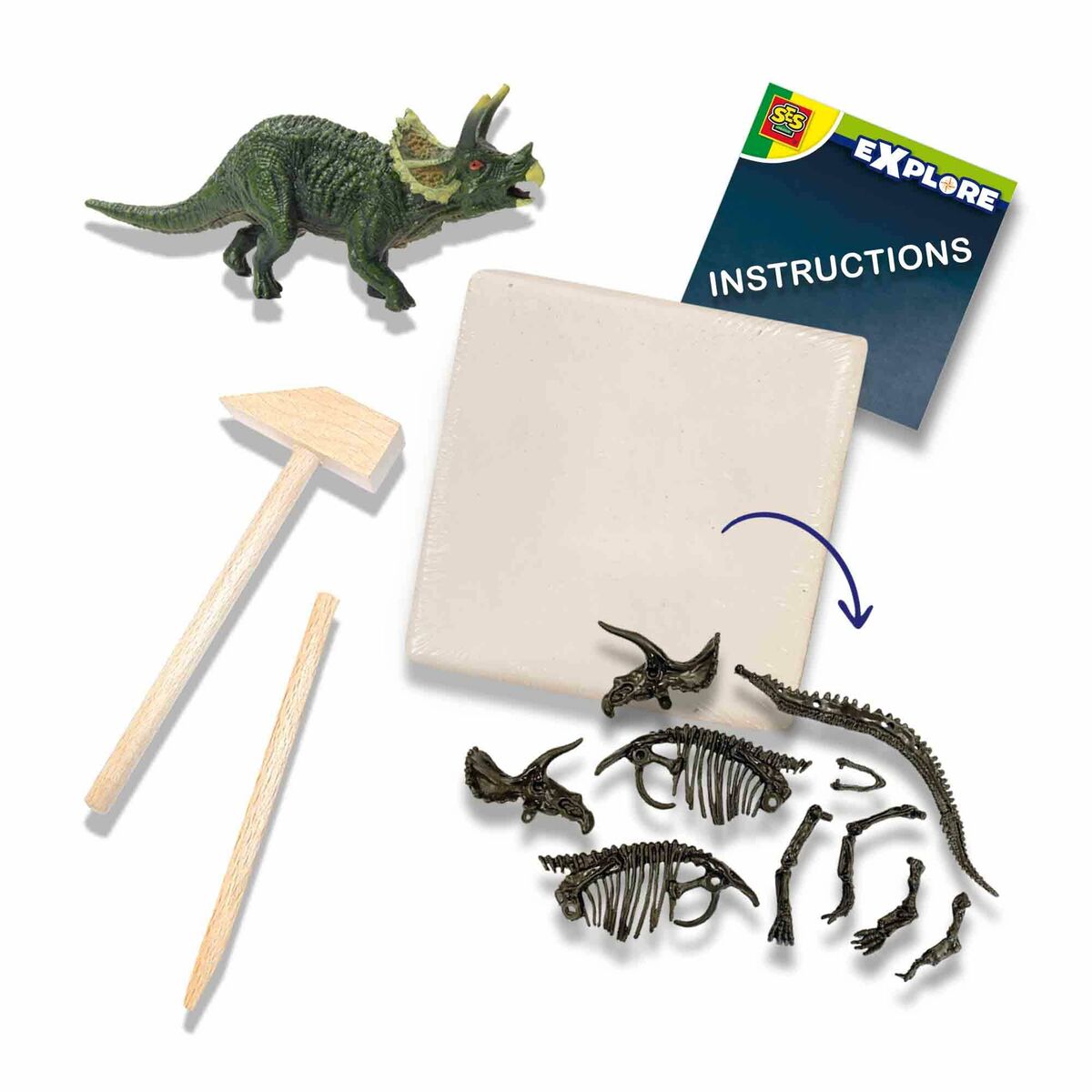 Utgrävningsspel SES Creative Triceratops - 2