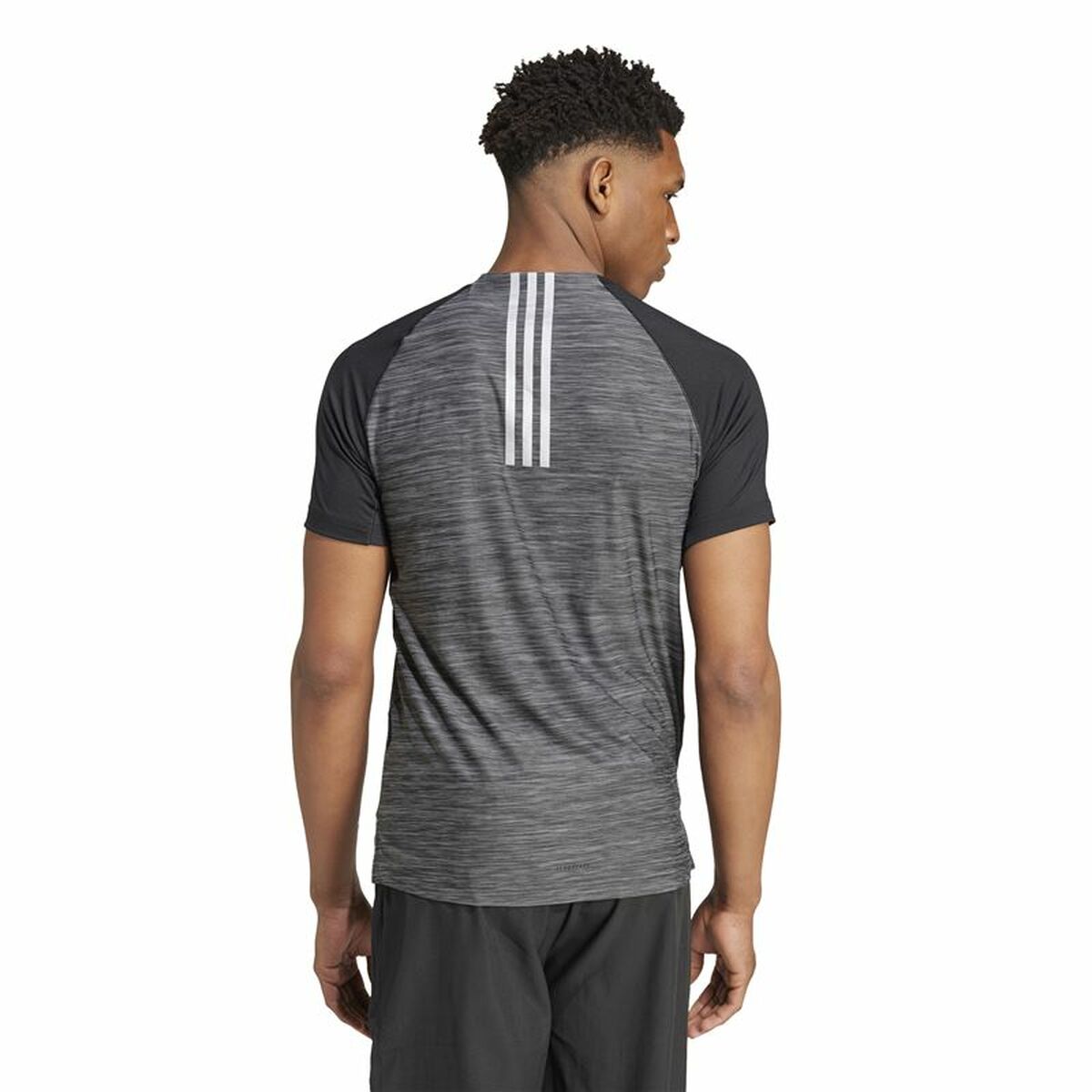 T-shirt med kortärm Herr Adidas Gym+ Training Svart Grå - 3