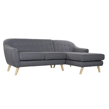 3-mans soffa DKD Home Decor 8424001799442 Grå Multicolour Naturell Trä Gummiträ Scandi 230 x 144 x 84 cm