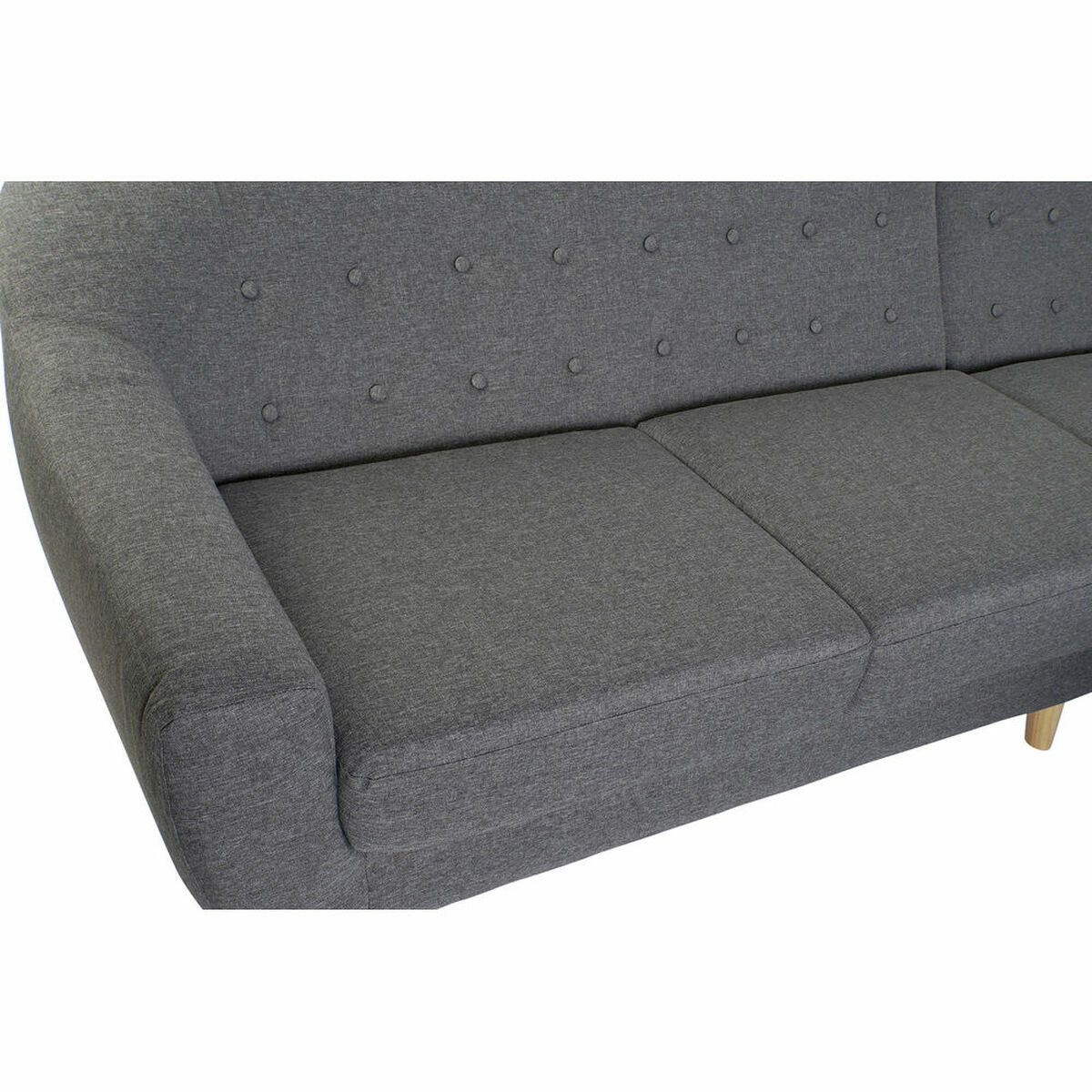 3-mans soffa DKD Home Decor 8424001799442 Grå Multicolour Naturell Trä Gummiträ Scandi 230 x 144 x 84 cm - 4