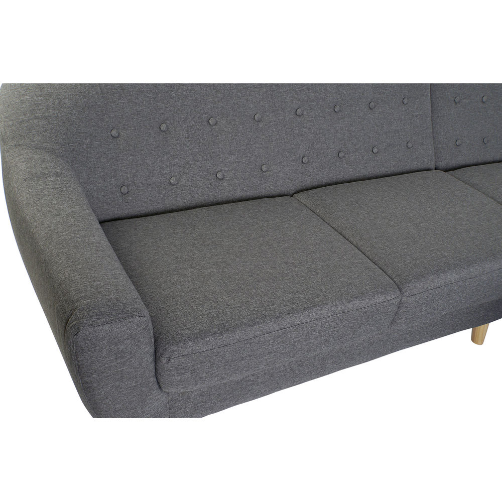3-mans soffa DKD Home Decor 8424001799442 Grå Multicolour Naturell Trä Gummiträ Scandi 230 x 144 x 84 cm - 2