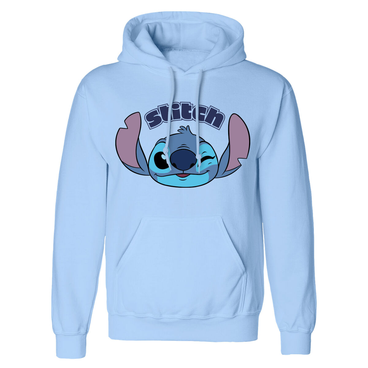 Tröja med huva Barn Stitch Cute Face Blå - 4