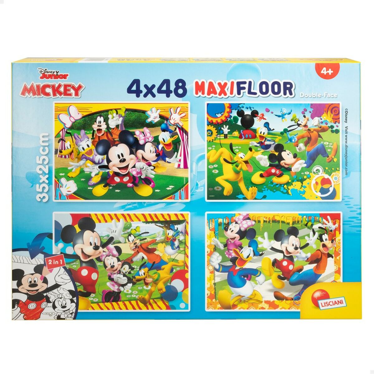 Set 4 pussel Mickey Mouse 35 x 1,5 x 25 cm 48 Delar (6 antal) - 2