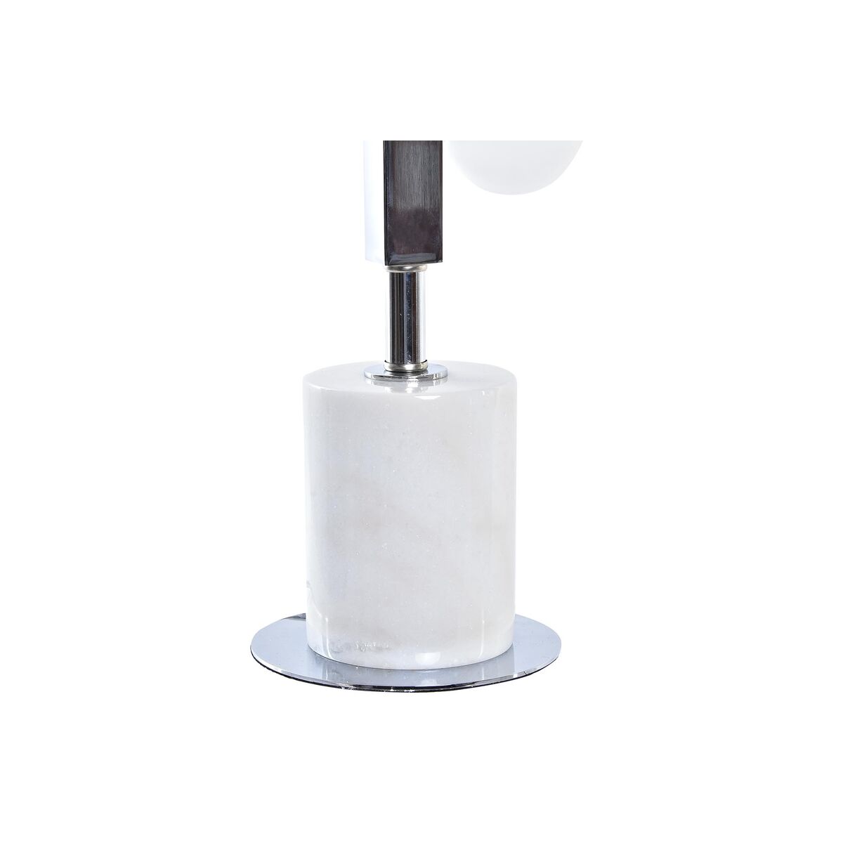 Bordslampa DKD Home Decor Vit Silvrig Glas Marmor 220 V 15 x 15 x 68 cm - 2