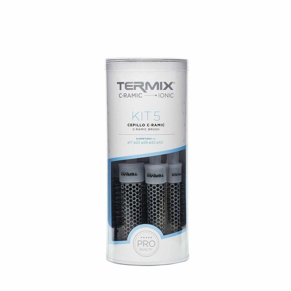 Sats med kammar/borstar Termix C-Ramic Ionic Vit (5 pcs) - 2