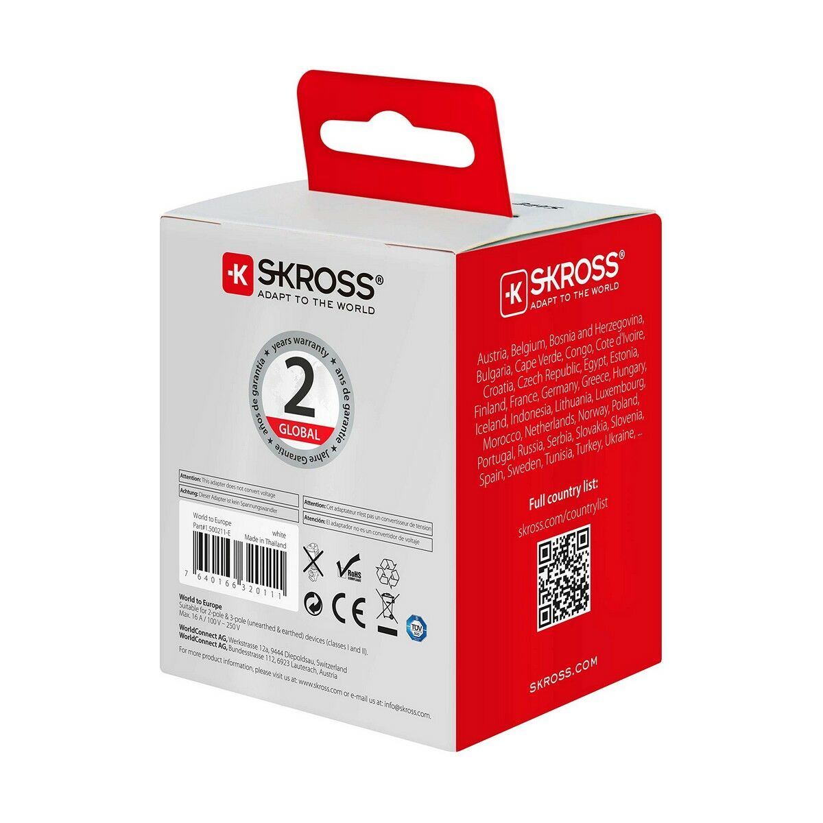 Eladapter Skross 1500211-E Europeisk Internationellt - 2