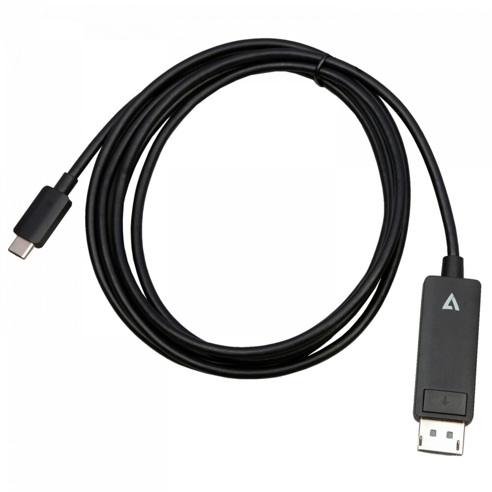USB-C till DisplayPort Adapter V7 V7USBCDP14-2M Svart 2 m 8K Ultra HD