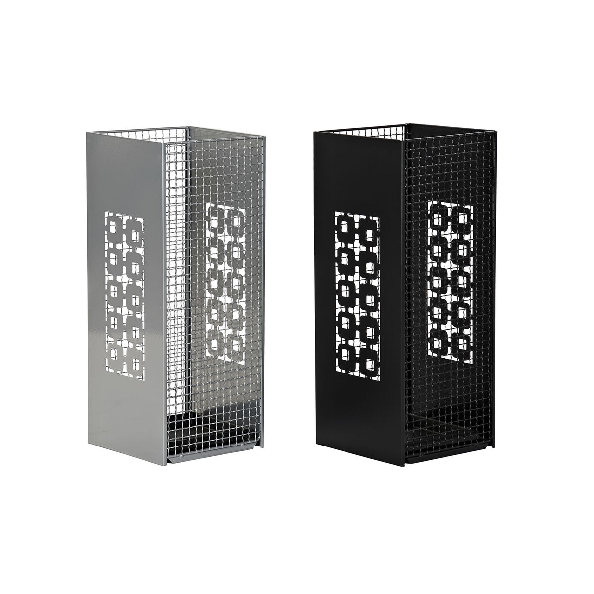 Paraplyställ DKD Home Decor 19 x 19 x 47,5 cm Svart Grå Metall Loft (2 antal)