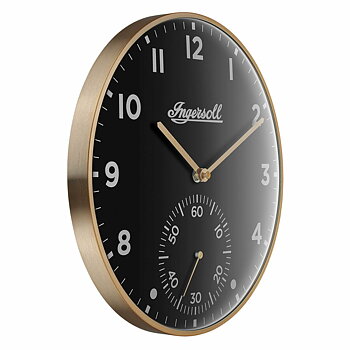 Väggklocka Ingersoll 1892 IC003GB Gyllene Svart