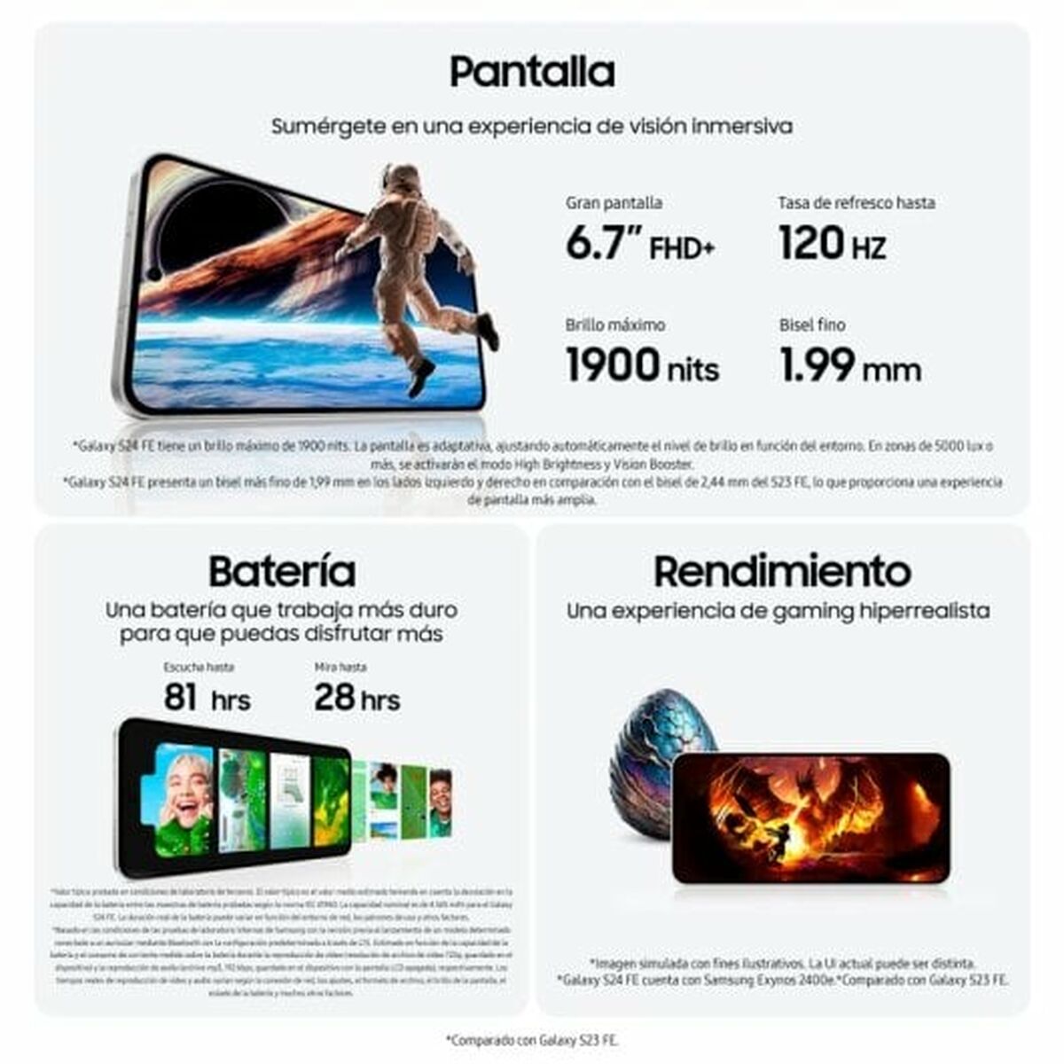 Smartphone Samsung S24FE BLUE 6,7" 8 GB RAM 256 GB Blå - 6