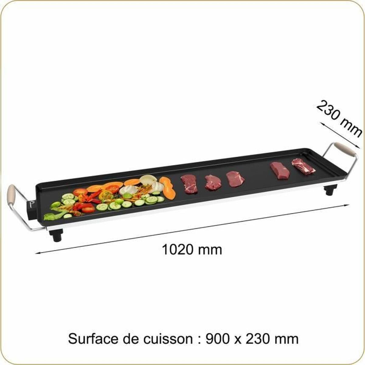 Grillplatta Little Balance 8742 Svart 2000 W 90 x 23 cm - 3