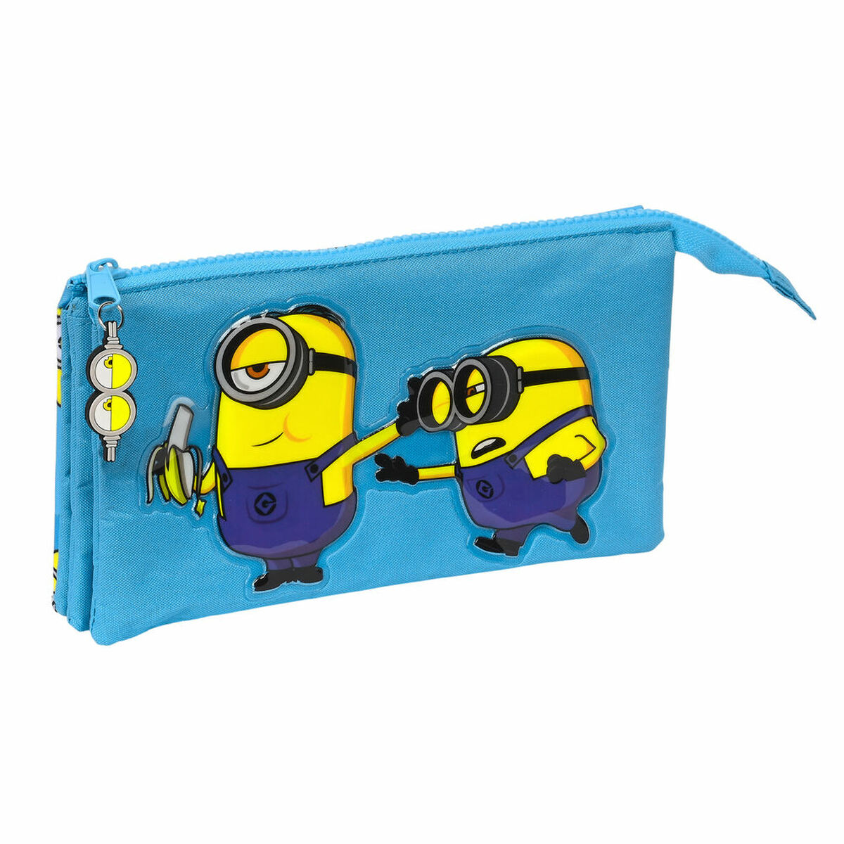 Tredubbel Carry-all Minions Minionstatic Blå (22 x 12 x 3 cm) - 4