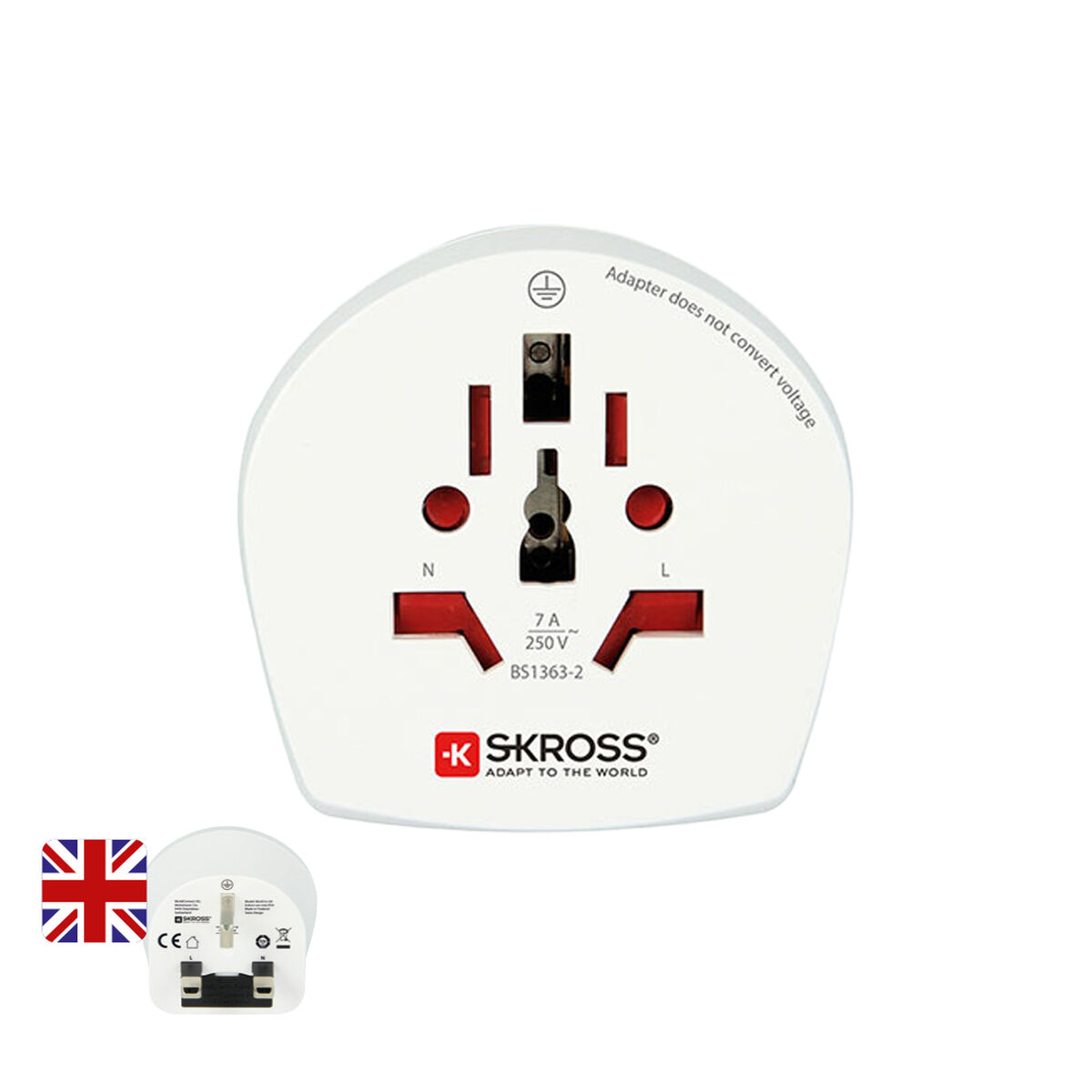 Eladapter Skross 1500225-e Internationellt Storbritannien - 8