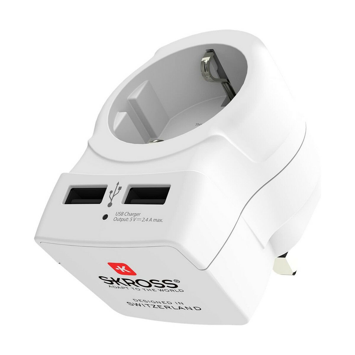 Eladapter Skross 1500280 USB x 2 Europeisk Storbritannien - 4