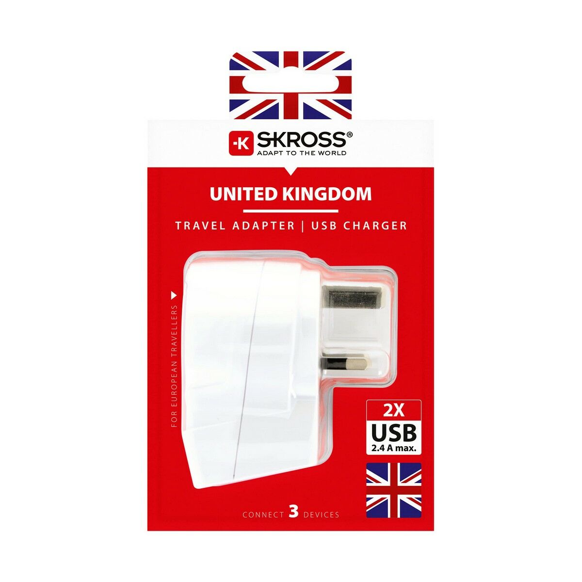 Eladapter Skross 1500280 USB x 2 Europeisk Storbritannien - 11