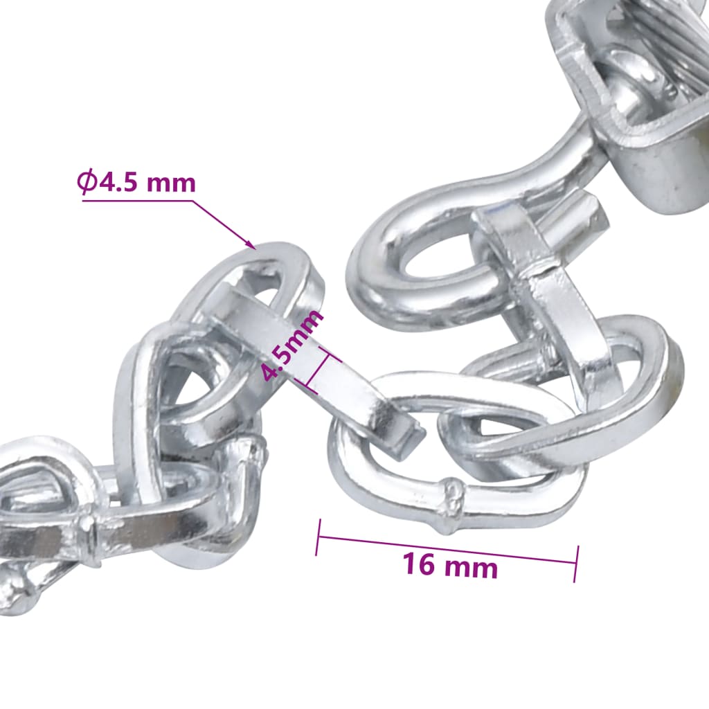 vidaXL Snökedjor till bil 2-pack 16 mm SUV 4x4 storlek 400 - 7