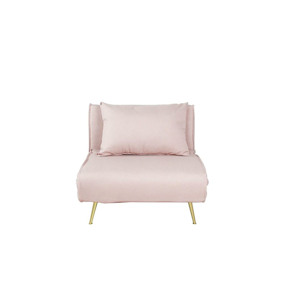 Bäddsoffa DKD Home Decor 8424001799510 Multicolour Ljusrosa Metall Modern Scandi 90 x 90 x 84 cm - 4