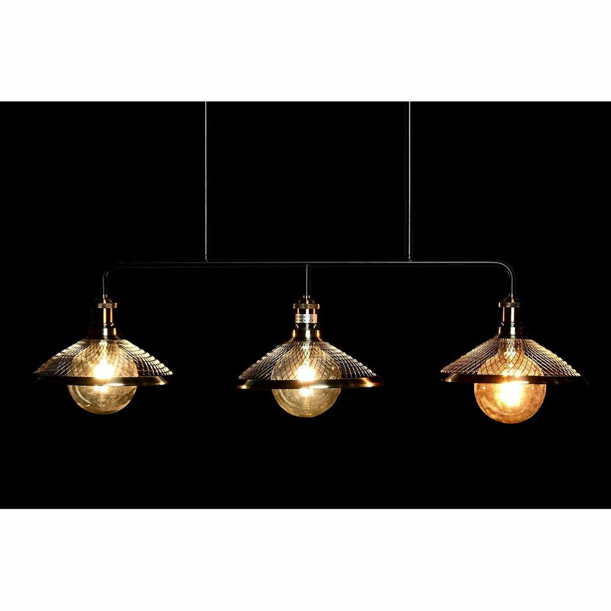 Taklampa DKD Home Decor 100 x 29 x 22 cm Svart Gyllene Metall 50 W - 6