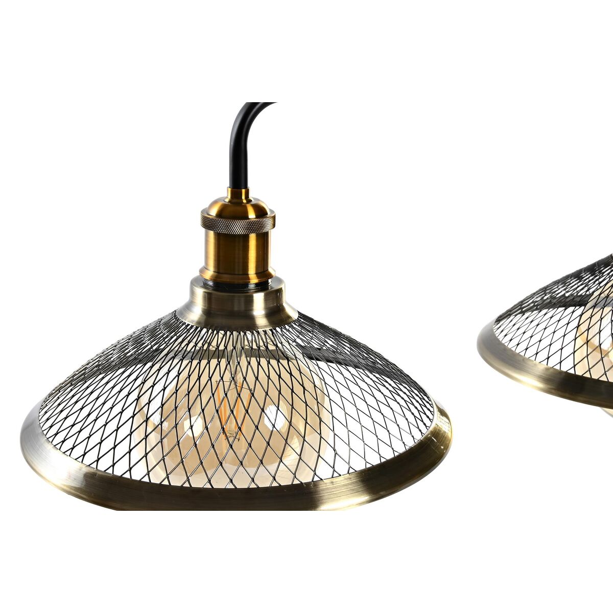 Taklampa DKD Home Decor 100 x 29 x 22 cm Svart Gyllene Metall 50 W - 5