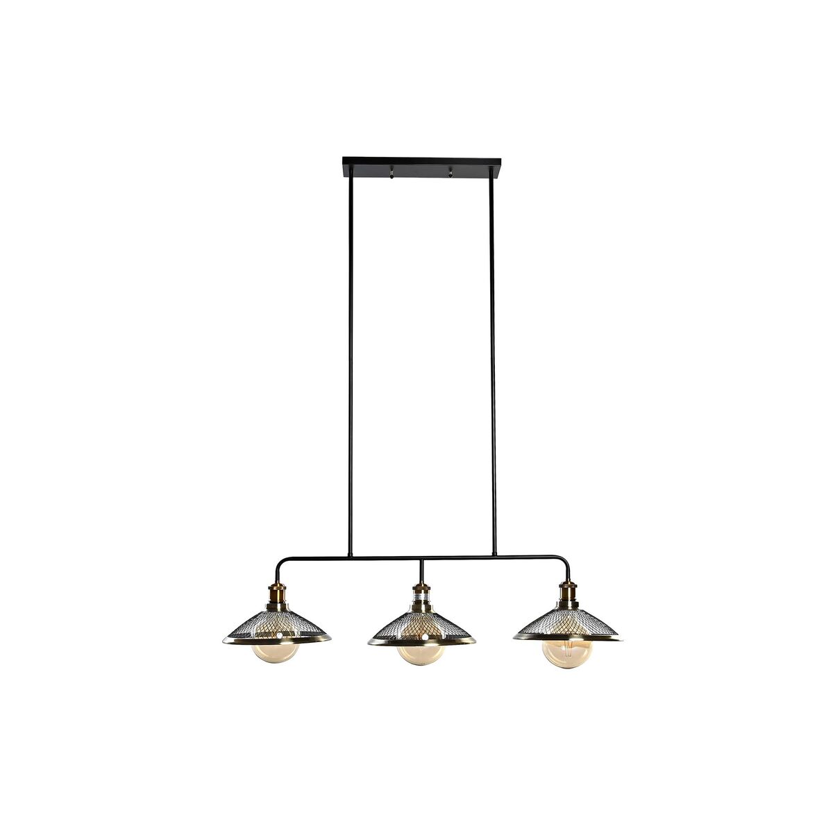 Taklampa DKD Home Decor 100 x 29 x 22 cm Svart Gyllene Metall 50 W - 2